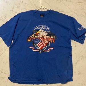Vntg Eagle American 1997 T-Shirt Men's XL Short Sleeve Solid Cotton
